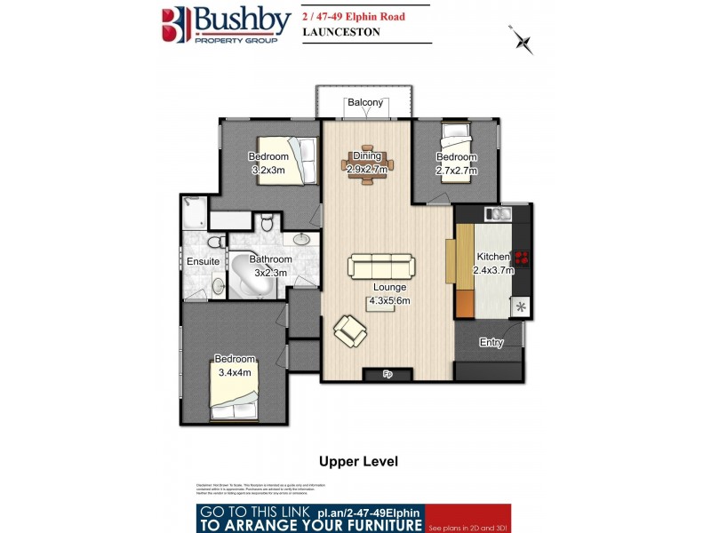 2/47-49 Elphin Road, East Launceston TAS 7250 Floorplan
