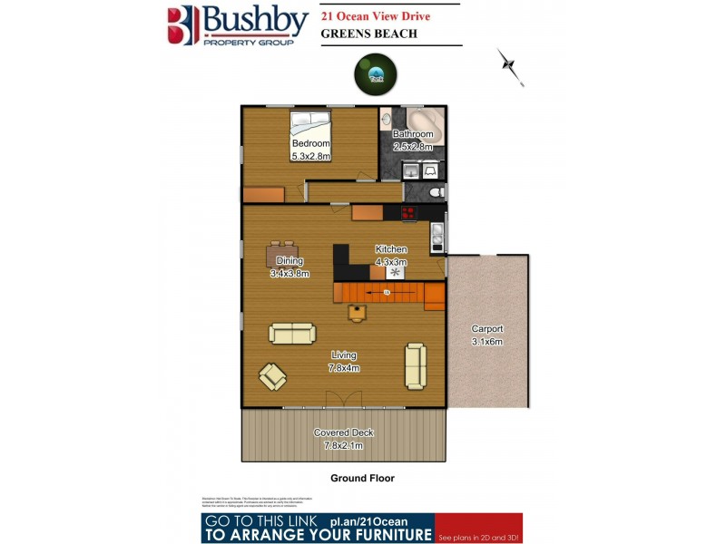 21 Ocean View Drive, Greens Beach TAS 7270 Floorplan