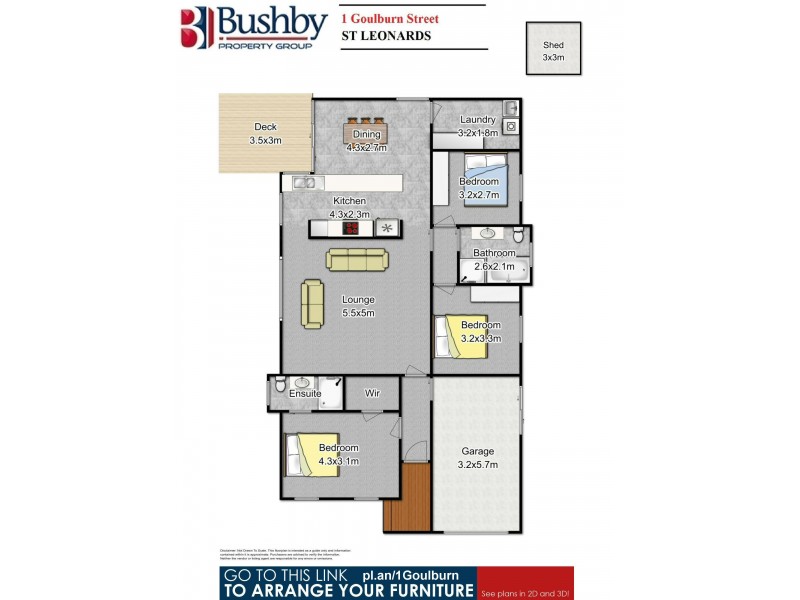 1 Goulburn Street, St Leonards TAS 7250 Floorplan