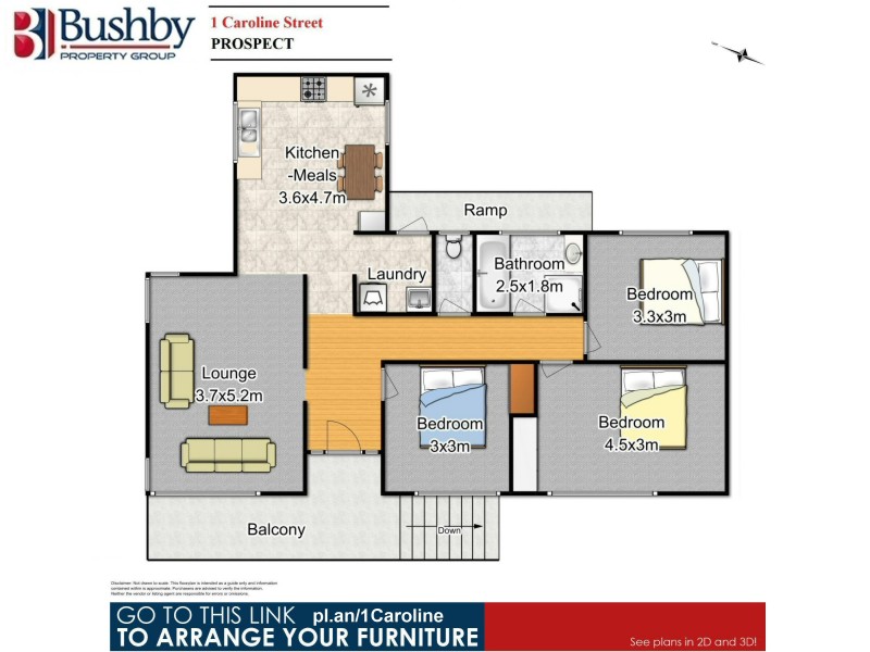 1 Caroline Street, Prospect TAS 7250 Floorplan