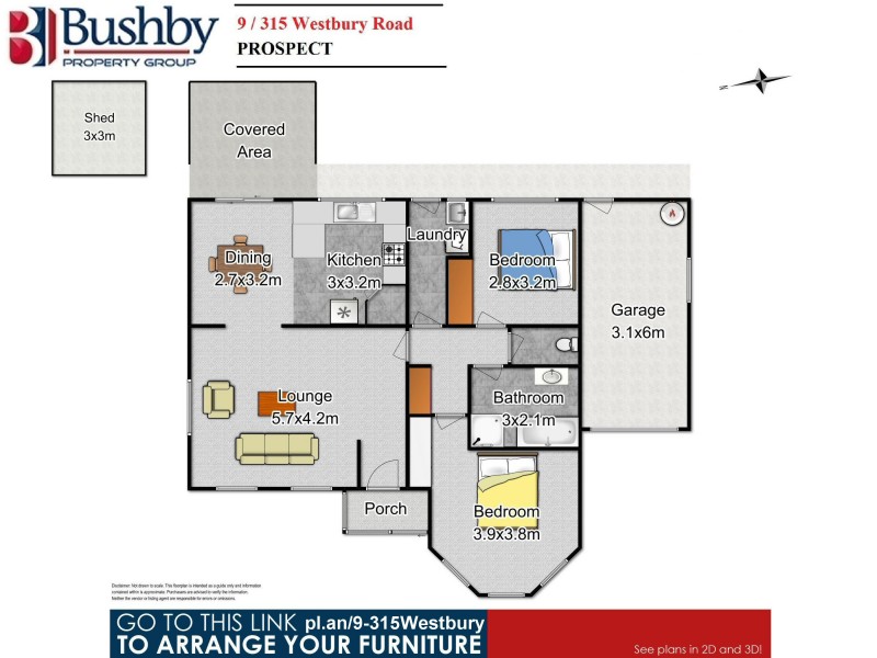 9/315 Westbury Road, Prospect Vale TAS 7250 Floorplan