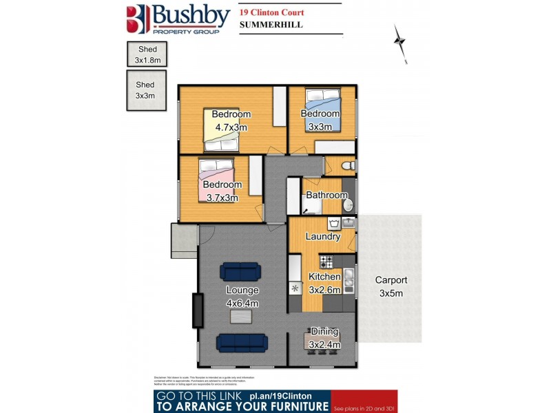 19 Clinton Court, Summerhill TAS 7250 Floorplan
