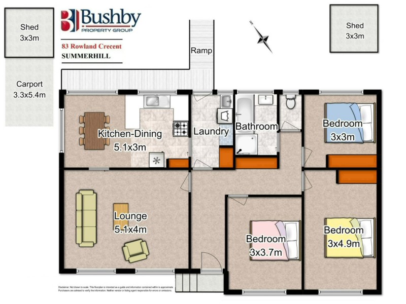 83 Rowland Cresent, Summerhill TAS 7250 Floorplan