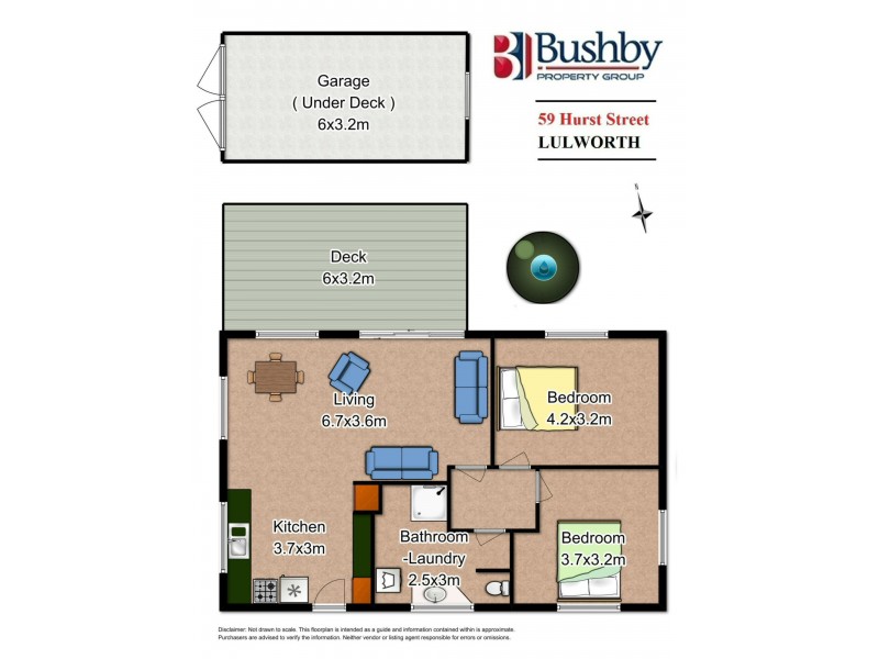 59 Hurst Street, Lulworth TAS 7252 Floorplan