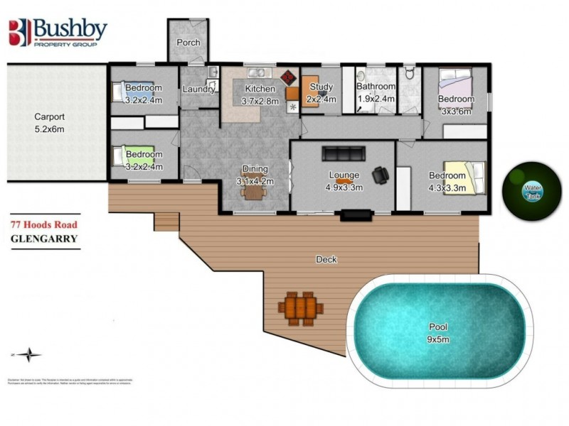 77 Hoods Road, Glengarry TAS 7275 Floorplan