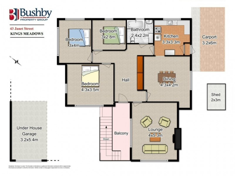 43 Janet Street, Kings Meadows TAS 7249 Floorplan