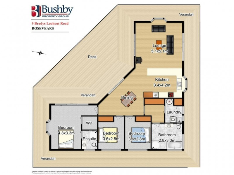 9 Bradys Lookout Road, Rosevears TAS 7277 Floorplan