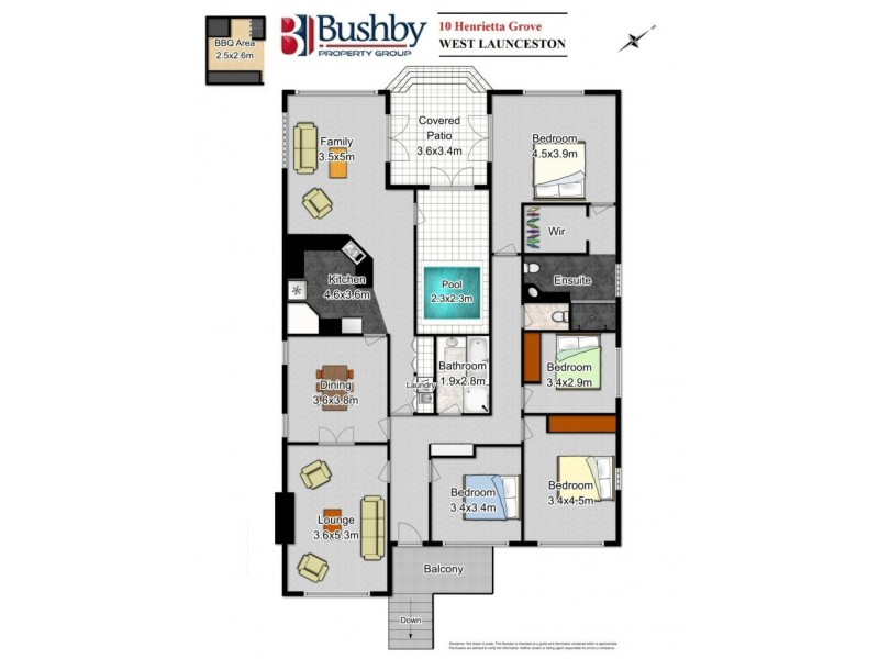 10 Henrietta Grove, West Launceston TAS 7250 Floorplan