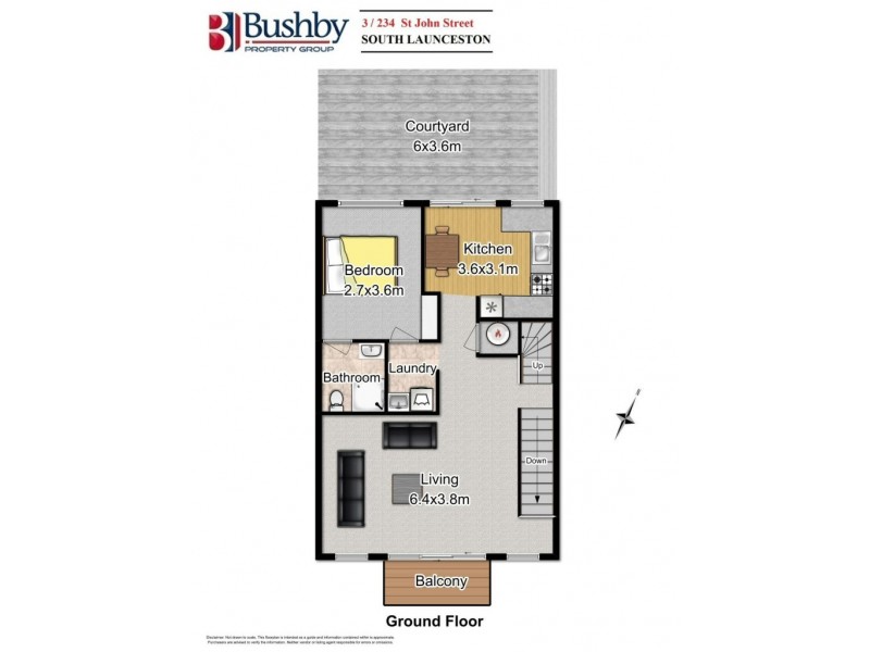 3/234 St John Street, Launceston TAS 7250 Floorplan