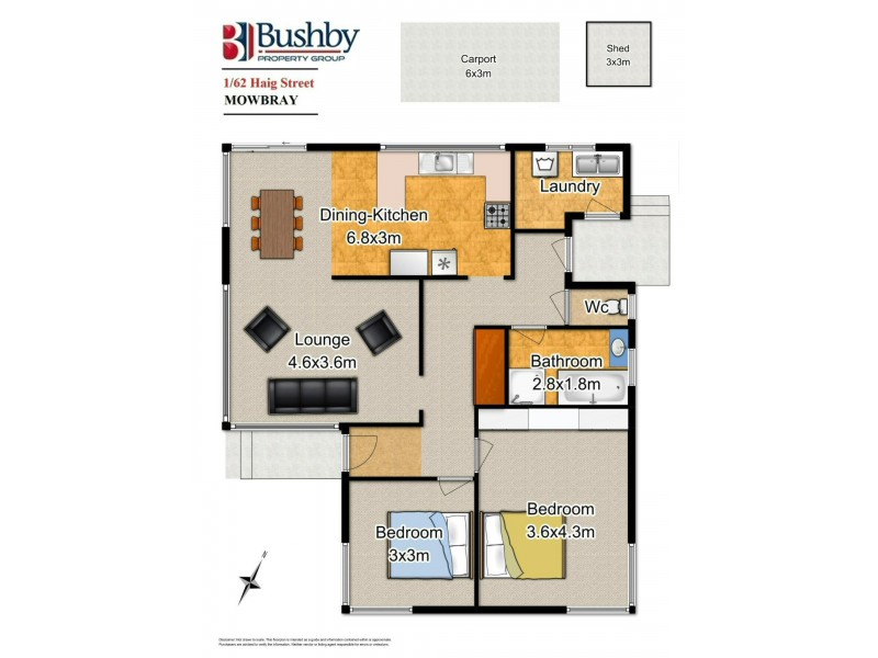1/62 Haig Street, Mowbray TAS 7248 Floorplan