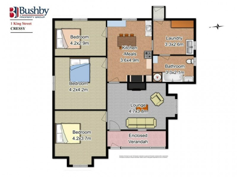 1 King Street, Cressy TAS 7302 Floorplan