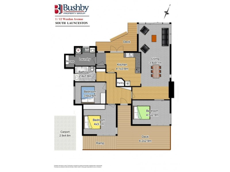 1/12 Weedon Avenue, South Launceston TAS 7249 Floorplan