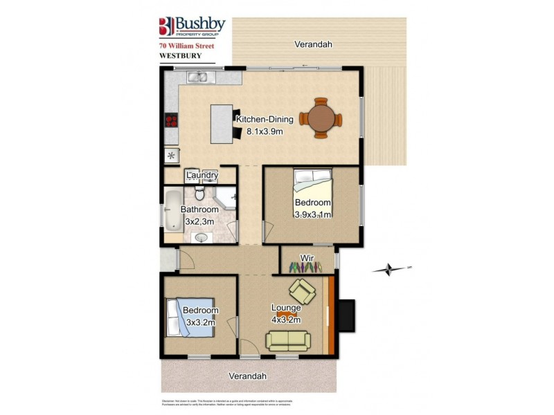 70 William Street, Westbury TAS 7303 Floorplan