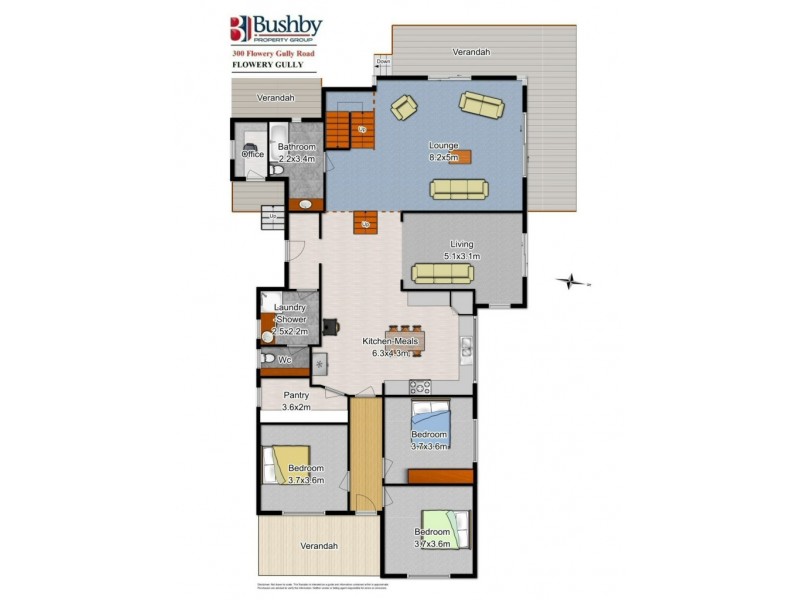 300 Flowery Gully Road, Flowery Gully TAS 7270 Floorplan