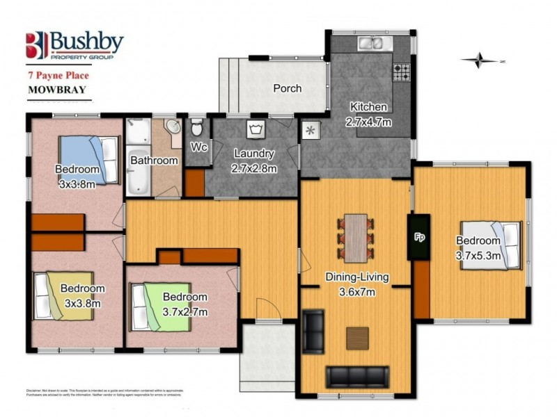 7 Payne Place, Mowbray TAS 7248 Floorplan