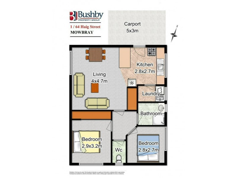 1/64 Haig Street., Mowbray TAS 7248 Floorplan