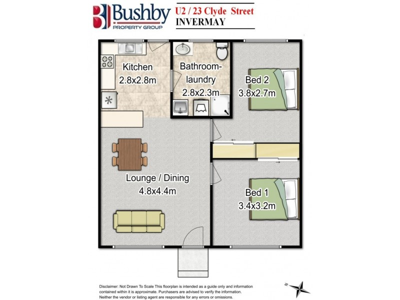 2/23 Clyde Street, Invermay TAS 7248 Floorplan