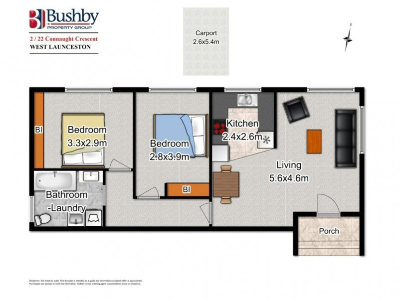 2/22 Connaught Crescent, West Launceston TAS 7250 Floorplan