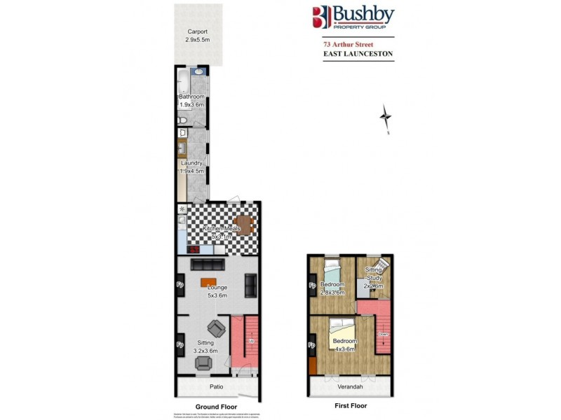 1/73 Arthur Street, East Launceston TAS 7250 Floorplan