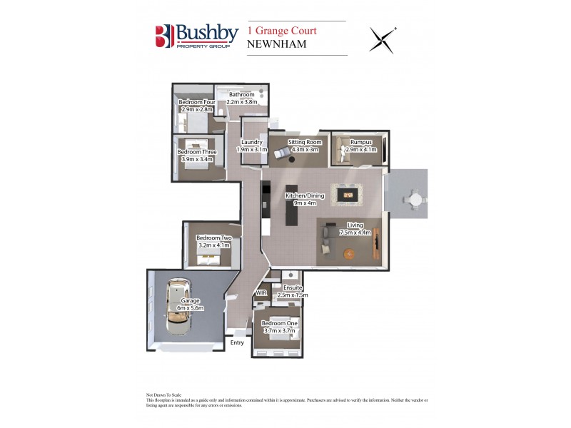 1 Grange Court, Newnham TAS 7248 Floorplan