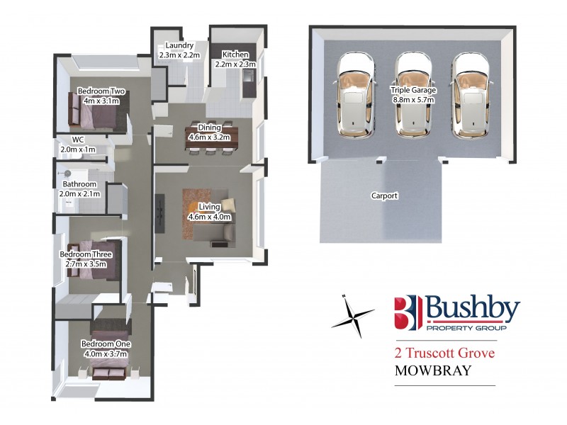 2 Truscott Grove, Mowbray TAS 7248 Floorplan