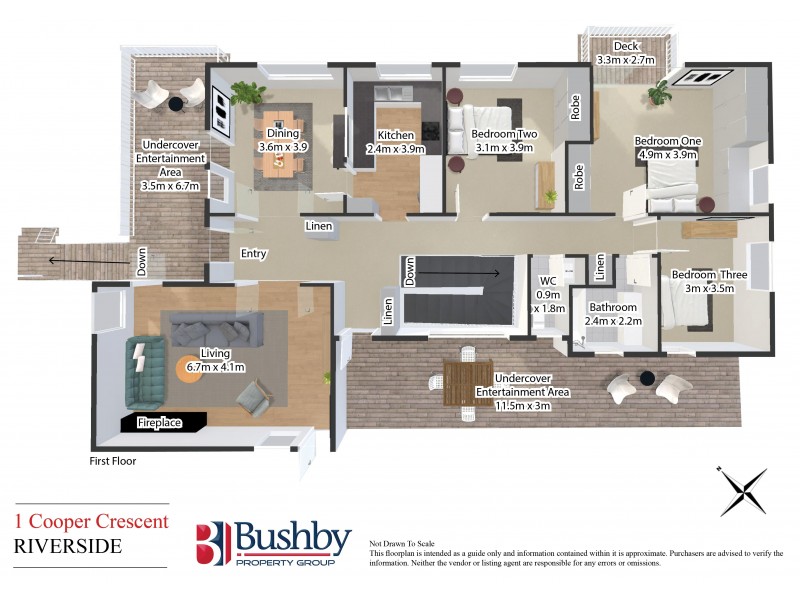1 Cooper Crescent, Riverside TAS 7250 Floorplan