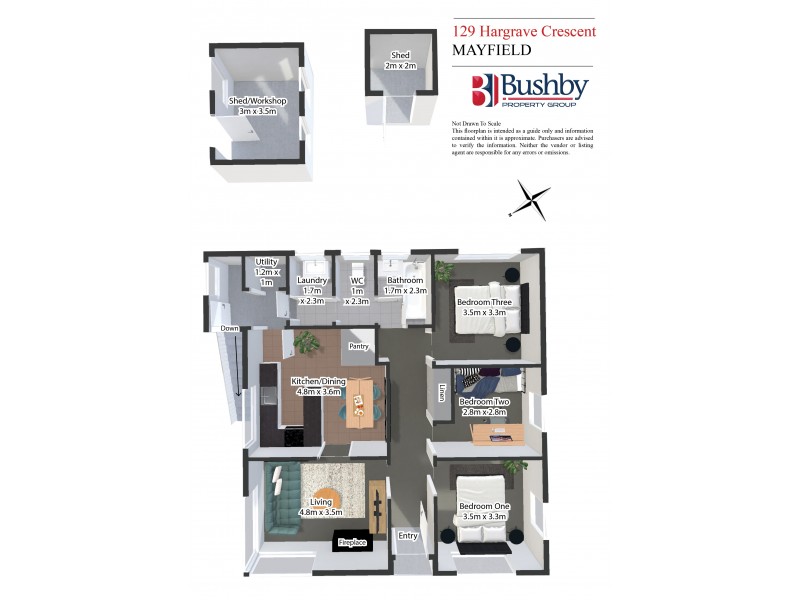 129 Hargraves Crescent, Mayfield TAS 7248 Floorplan
