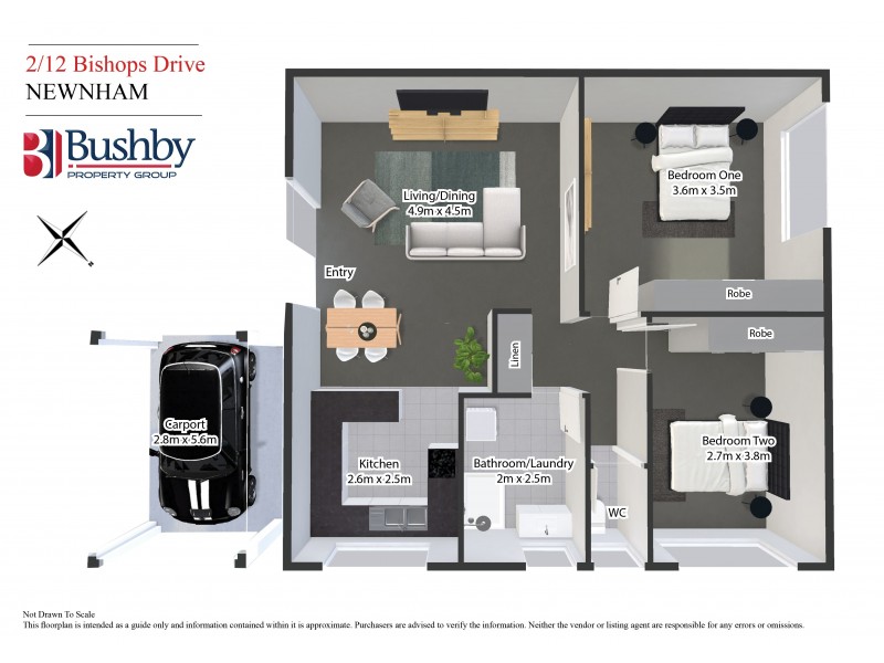 1-2/12 Bishops Drive, Newnham TAS 7248 Floorplan