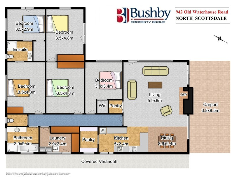 942 Old Waterhouse Road, North Scottsdale TAS 7260 Floorplan