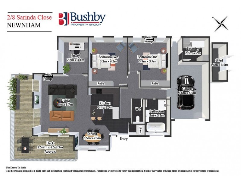 2/8 Sarinda Close, Newnham TAS 7248 Floorplan