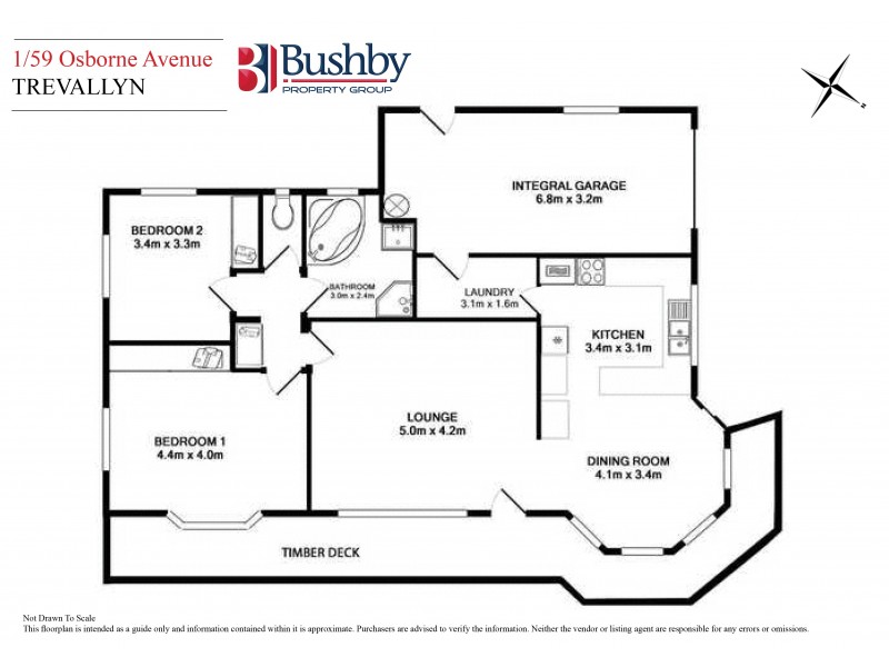 1/59 Osborne Avenue, Trevallyn TAS 7250 Floorplan