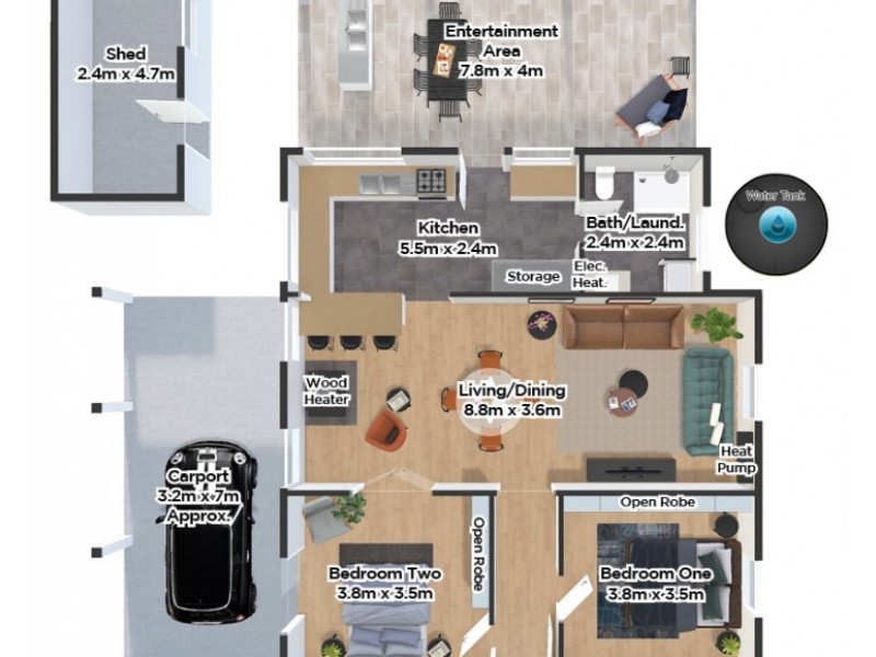 2 Veterans Row, Westbury TAS 7303 Floorplan