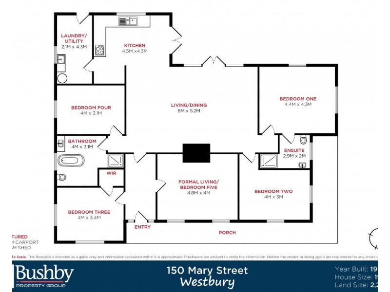 150 Mary Street, Westbury TAS 7303 Floorplan