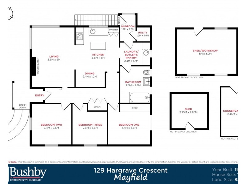 129 Hargrave Crescent, Mayfield TAS 7248 Floorplan