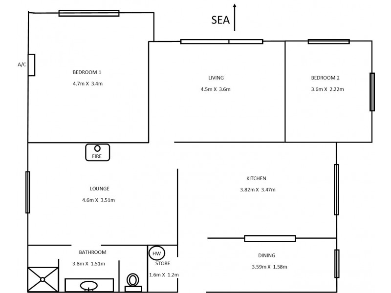 6 The Esplanade, Port Clinton SA 5570 Floorplan