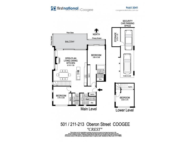 501/211-213 Oberon Street, Coogee NSW 2034 Floorplan