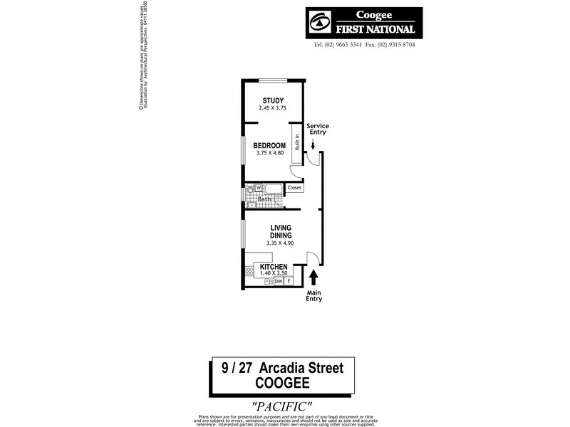 9/27 Arcadia Street, Coogee NSW 2034 Floorplan