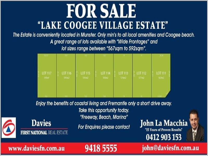Lot 111 – 117 West Churchill Ave, Munster WA 6166