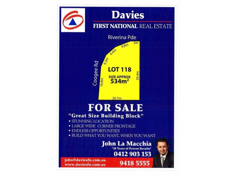 Lot 118, 37 Riverina Parade, Munster WA 6166