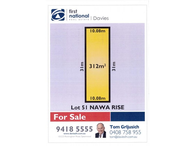 Lot 51, 10 NAWA RISE, Coogee WA 6166