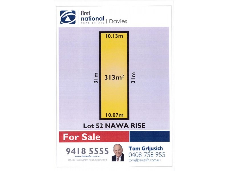 Lot 52, 10 NAWA RISE, Coogee WA 6166