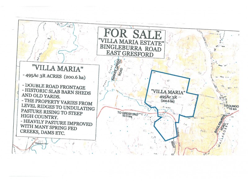 1041 BINGLEBURRA ROAD, Dungog NSW 2420 Floorplan