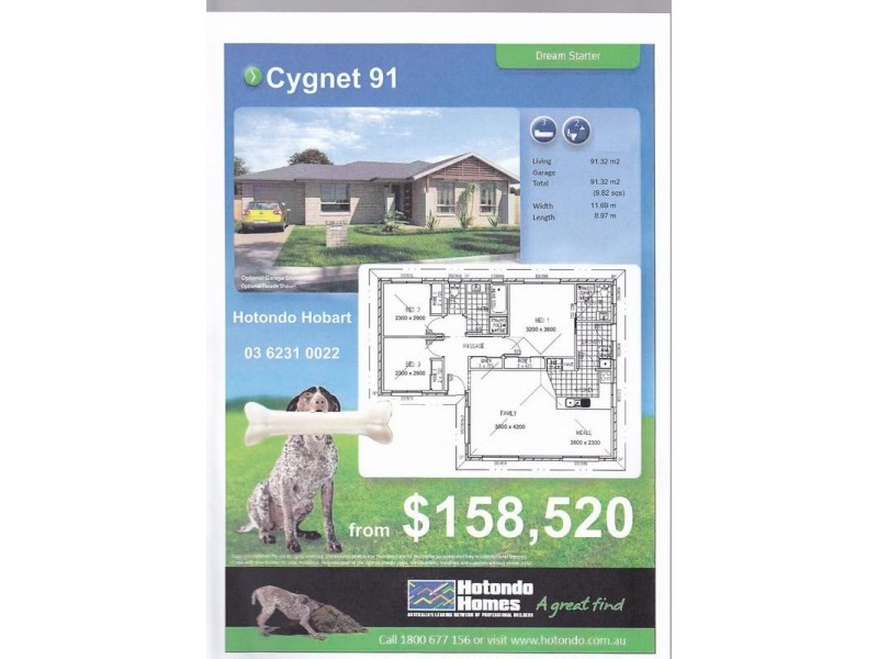 Hotondo – Cygnet 91 House & Land – Main Road, Kempton TAS 7030