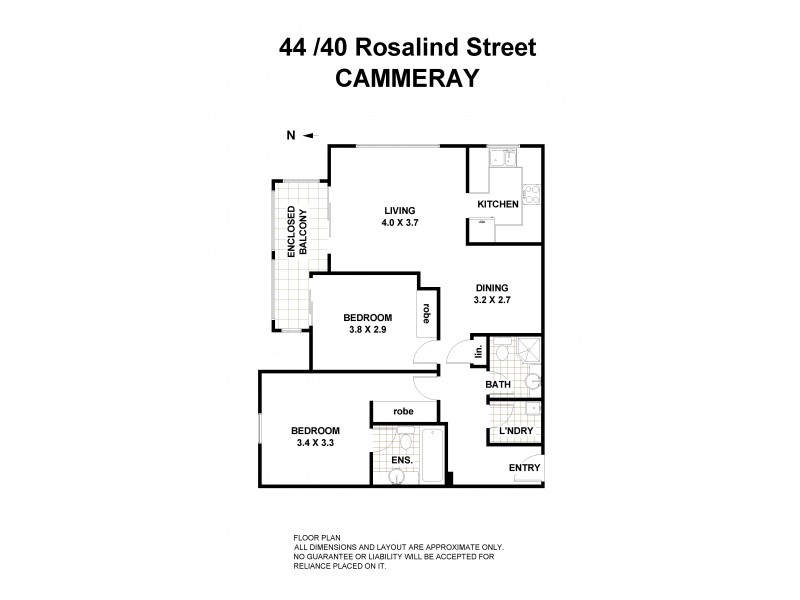 44/40 Rosalind Street, Cammeray NSW 2062 Floorplan