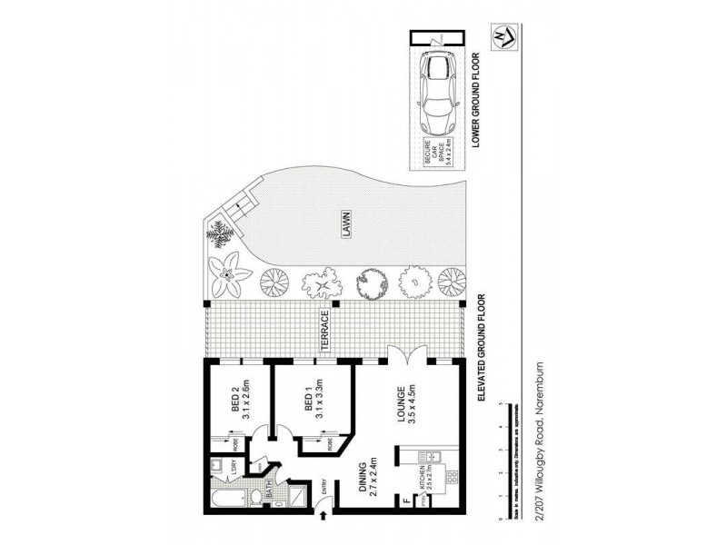 2/207 Willoughby Road, Naremburn NSW 2065