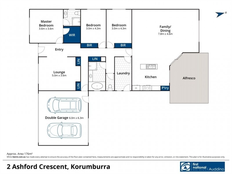 2 Ashford Crescent, Korumburra VIC 3950 Floorplan