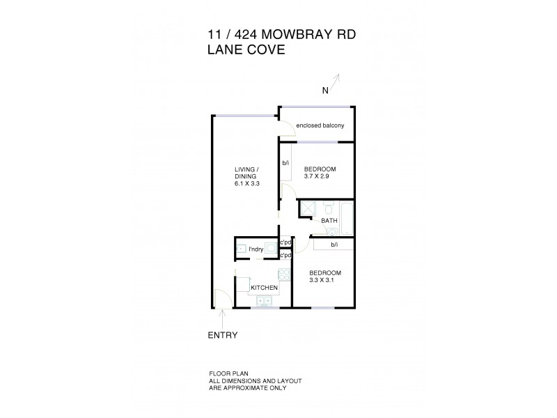 11/424 Mowbray Road, Lane Cove NSW 2066 Floorplan