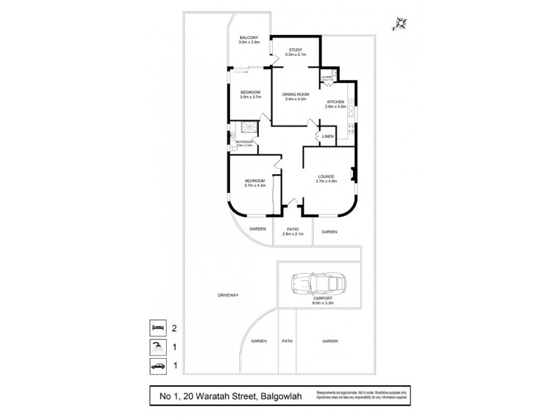 1/20 Waratah Street, Balgowlah NSW 2093 Floorplan