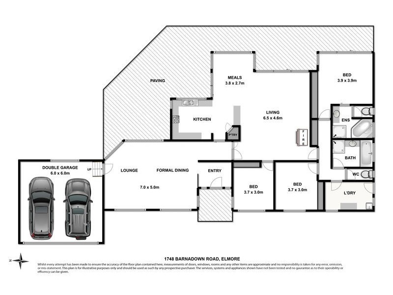 1748 Barnadown Road, Elmore VIC 3558 Floorplan