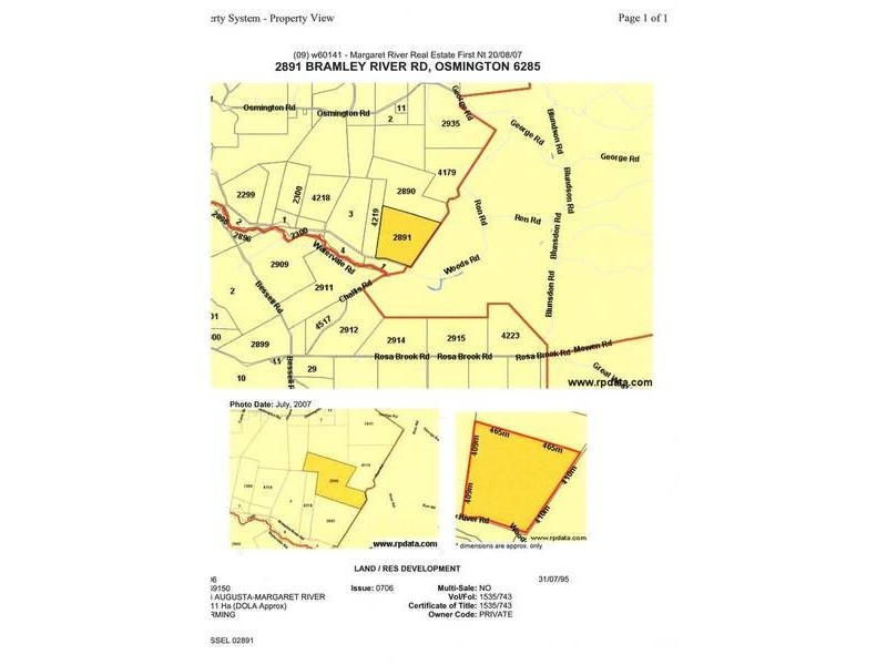 Lot 2890 & 2891 Bramley River Road, Margaret River WA 6285